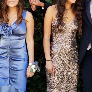 Nordstrom Gold Sequin Formal Dress